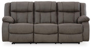 First Base Reclining Sofa Faux Leather