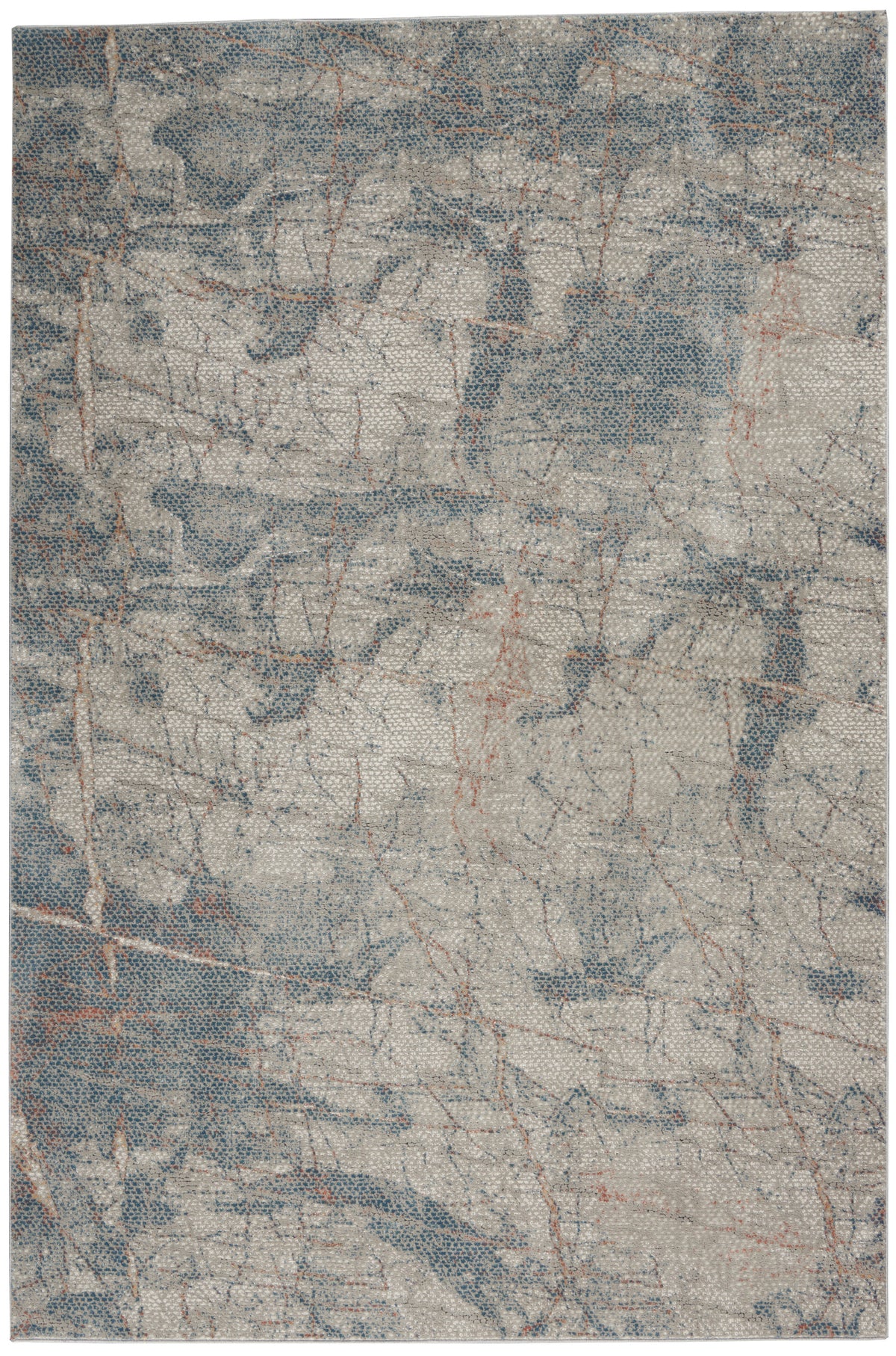 Rustic Textures RUS15 Light Grey Blue Rug - Rectangle