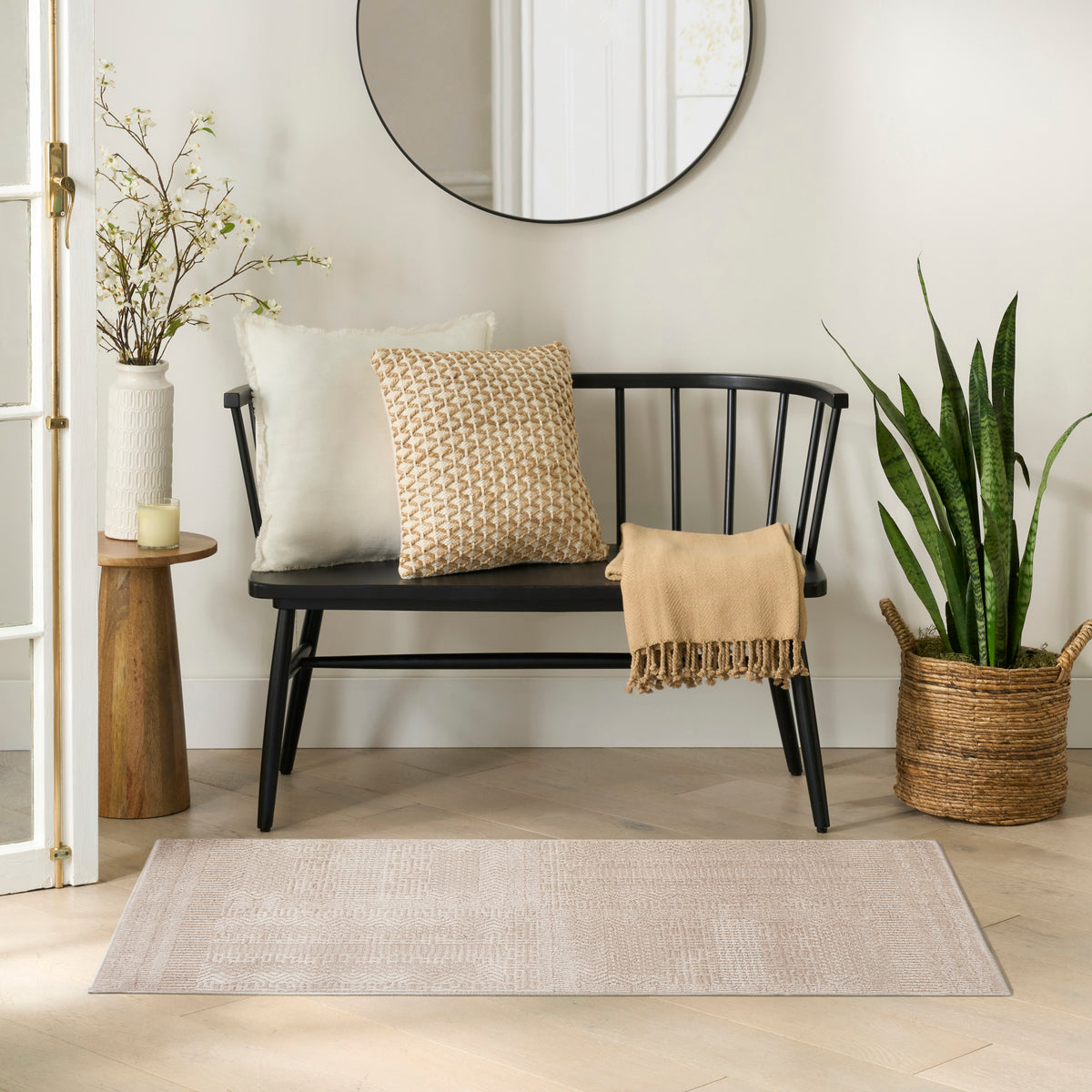 Nordic NRC11 Taupe Rug - room scene