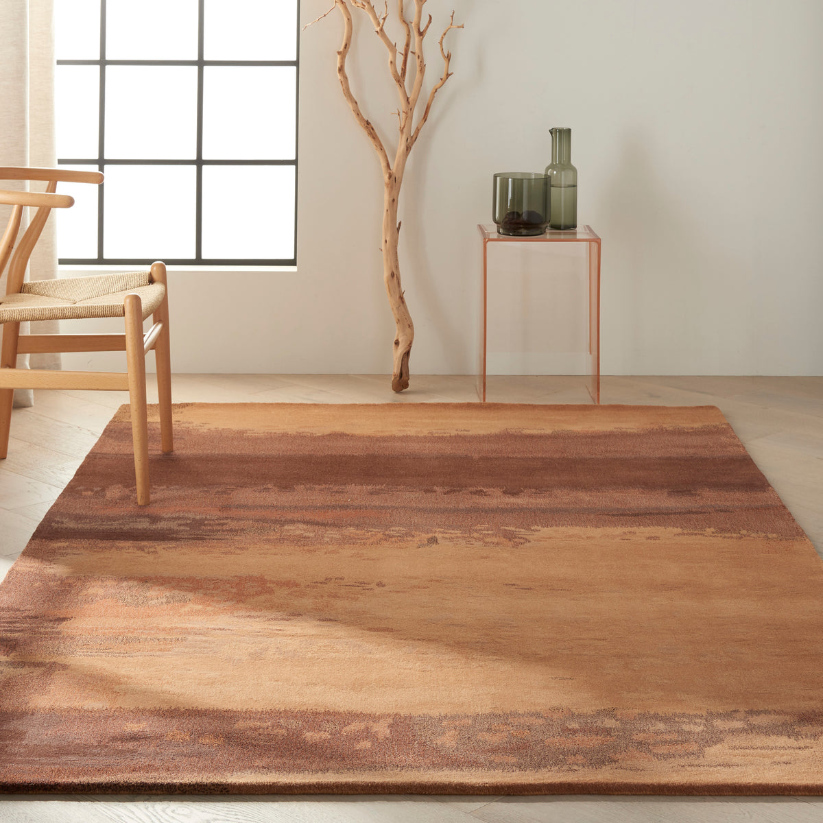Luster Wash SW09 Copper Rug - room scene