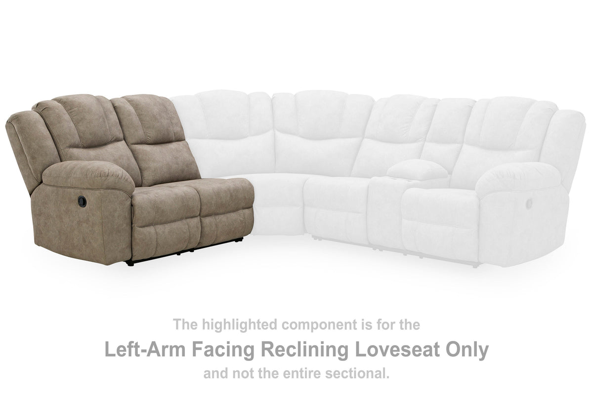 Pearce-Pike LAF Reclining Loveseat Faux Leather