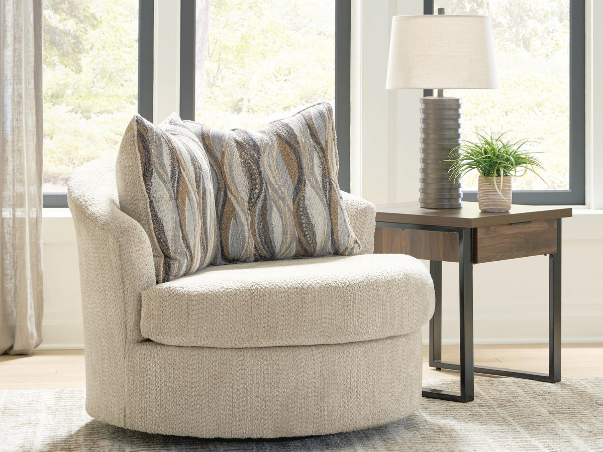 Lofwood Swivel Accent Chair Chenille