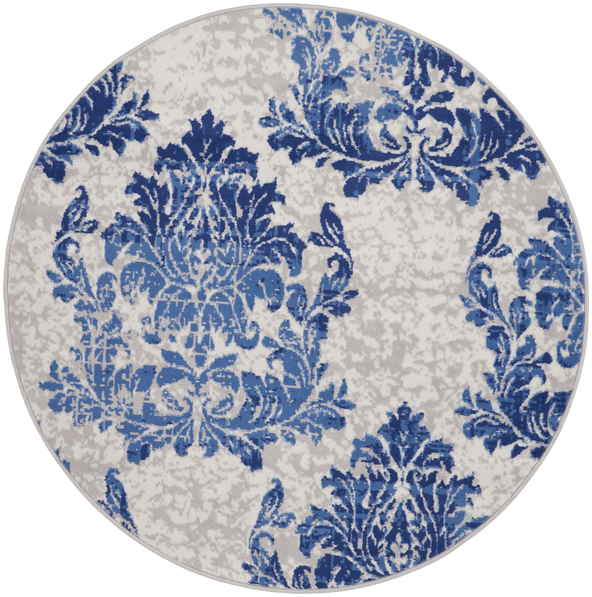 Whimsicle WHS11 Ivory Navy Rug - Round