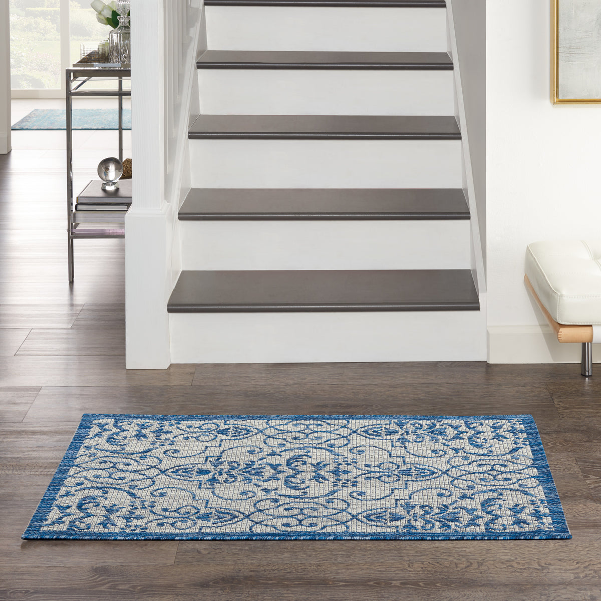 Country Side CTR04 Ivory Blue Rug - room scene