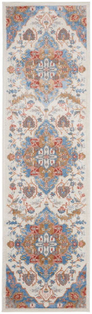 Elation ETN09 Ivory Blue Rug - Runner