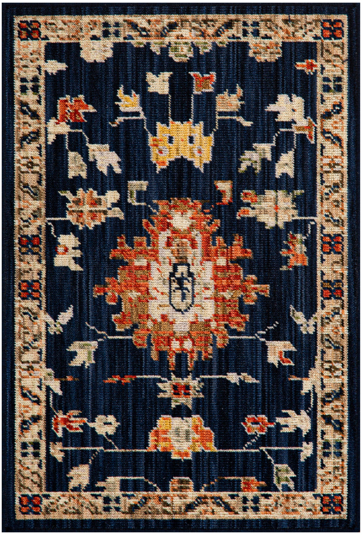 Antique Bloom ANB01 Navy Rug - Rectangle