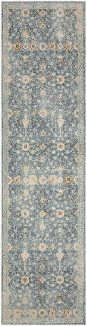 Astra Machine Washable ASW16 Teal Beige Rug - Runner