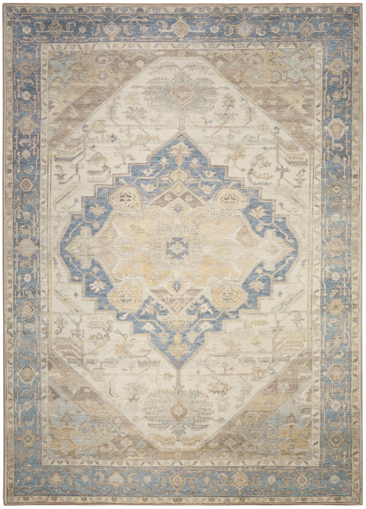 Vintage Washables VWS13 Blue Green Rug - Rectangle