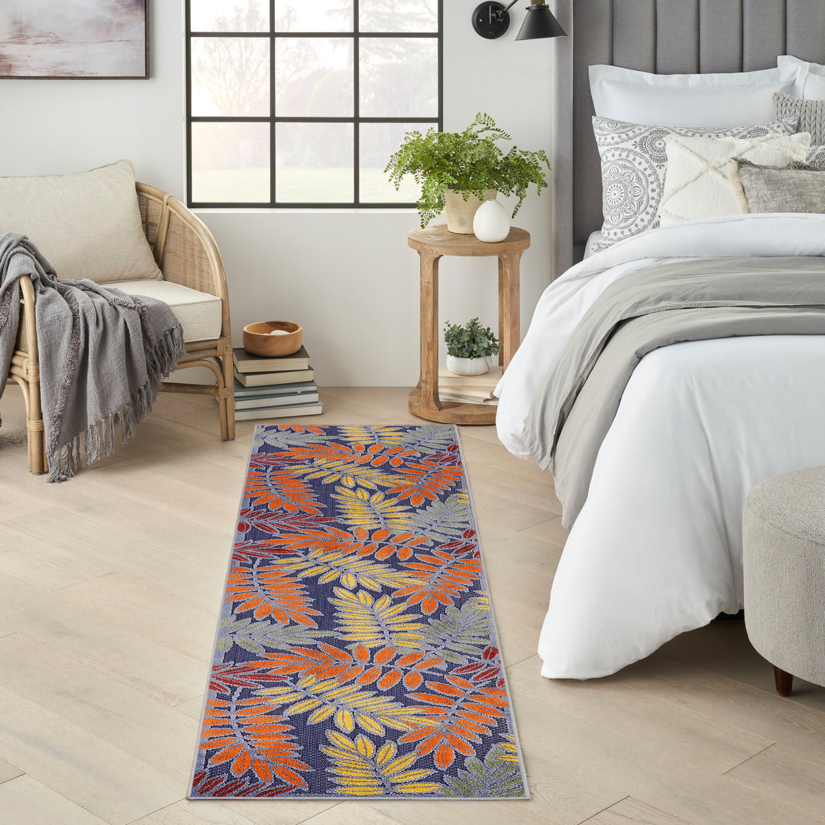 Aloha ALH18 Navy Multicolor Rug - room scene
