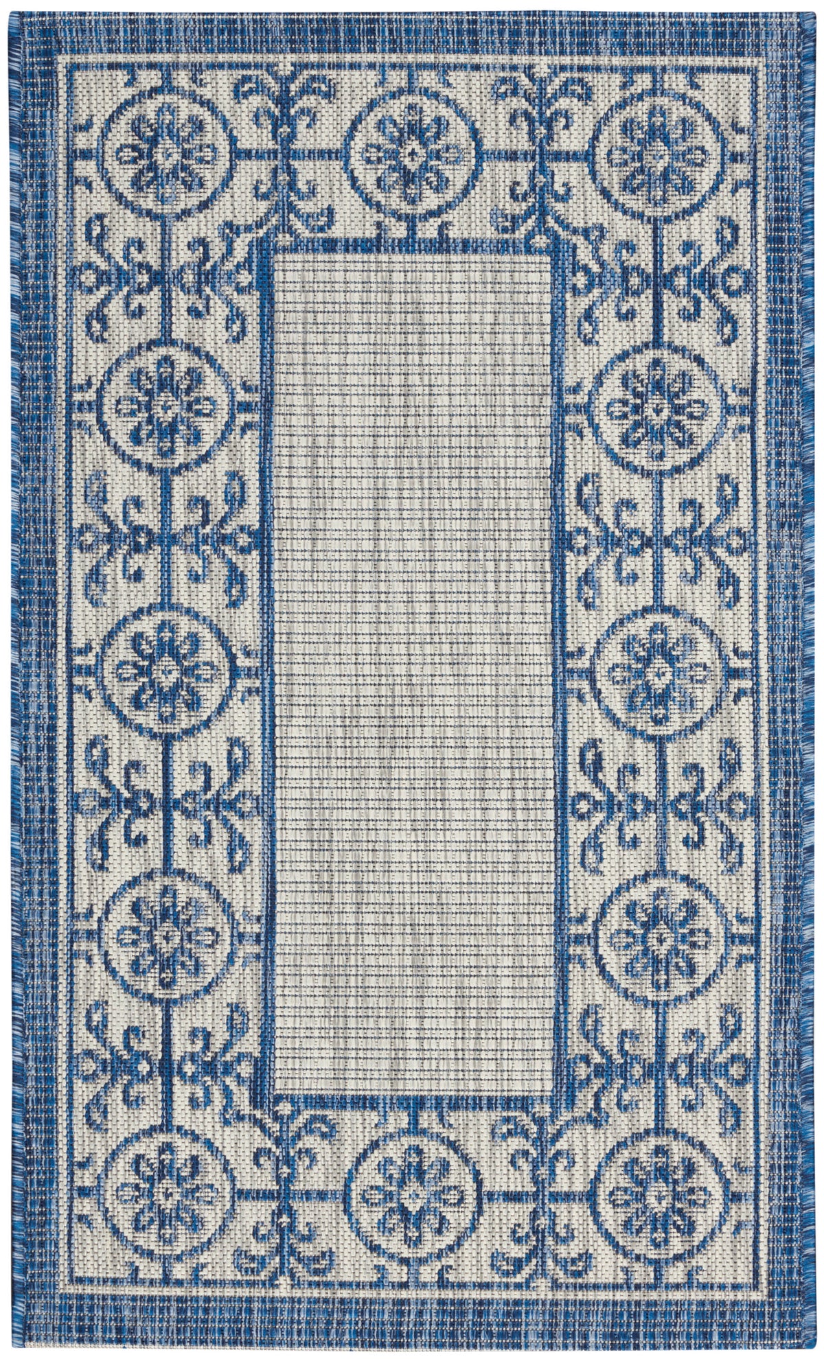 Country Side CTR03 Ivory Blue Rug - Rectangle