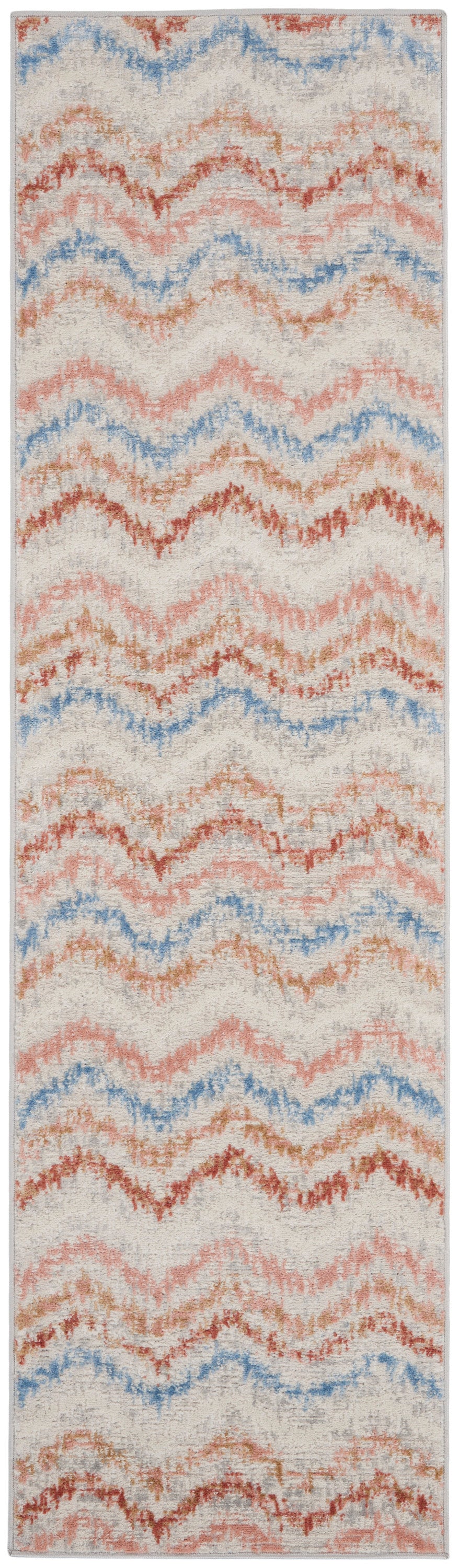 Elation ETN04 Ivory Multicolor Rug - Runner