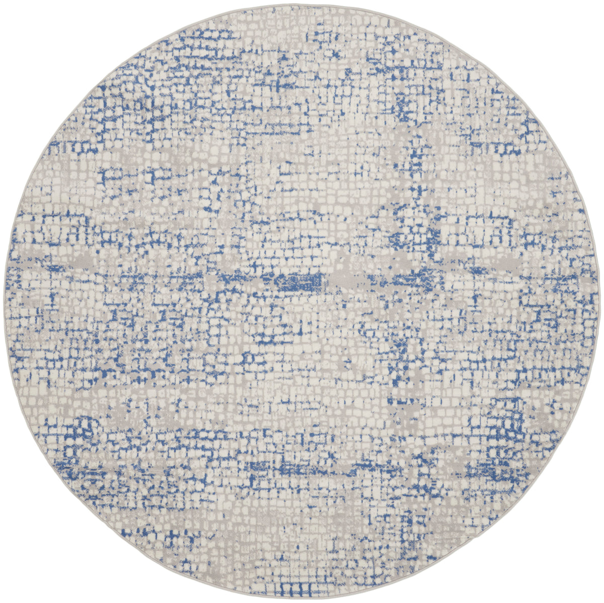 Whimsicle WHS07 Grey Blue Rug - Round