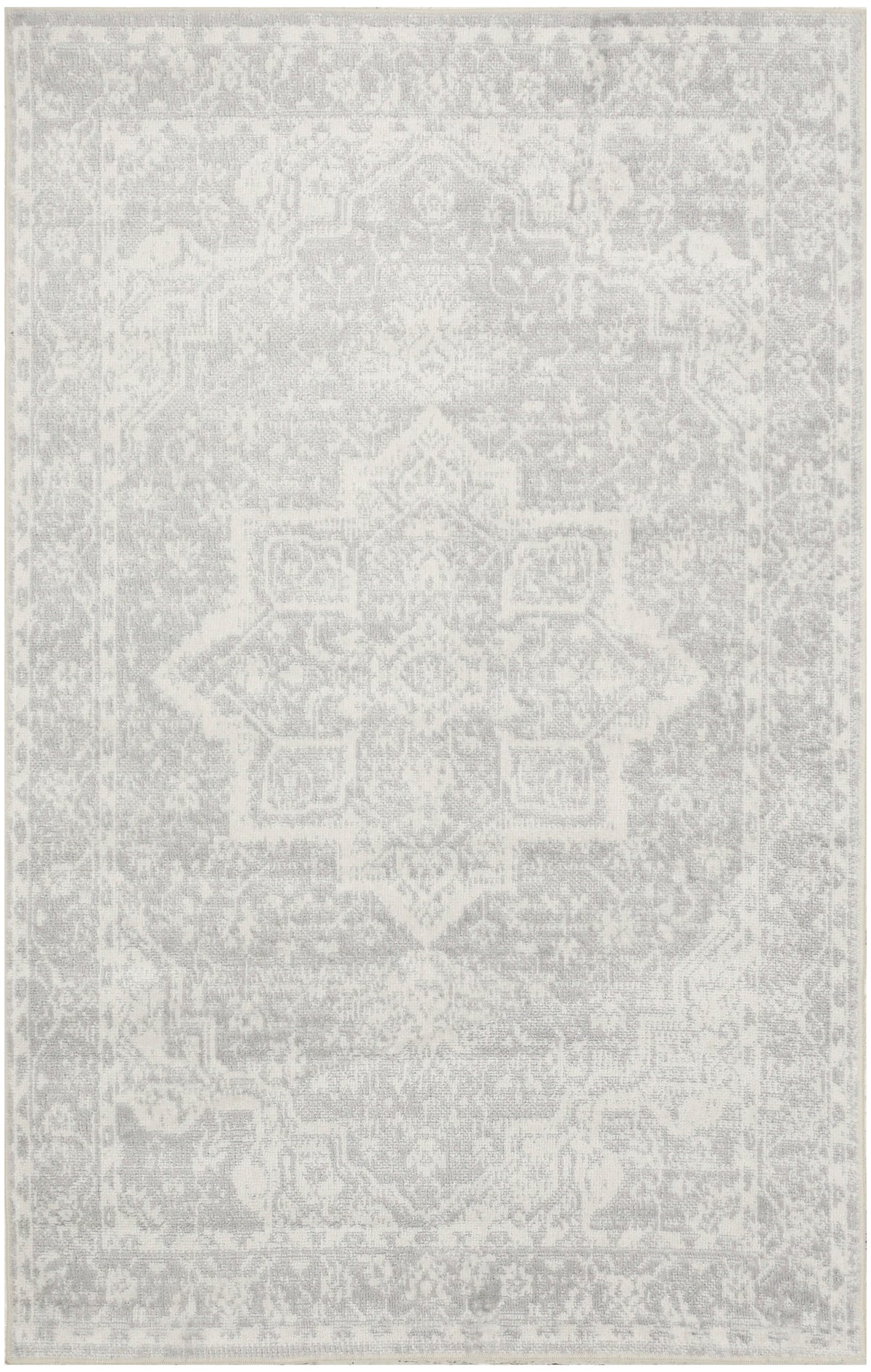 Astra Machine Washable ASW12 Grey Rug - Rectangle