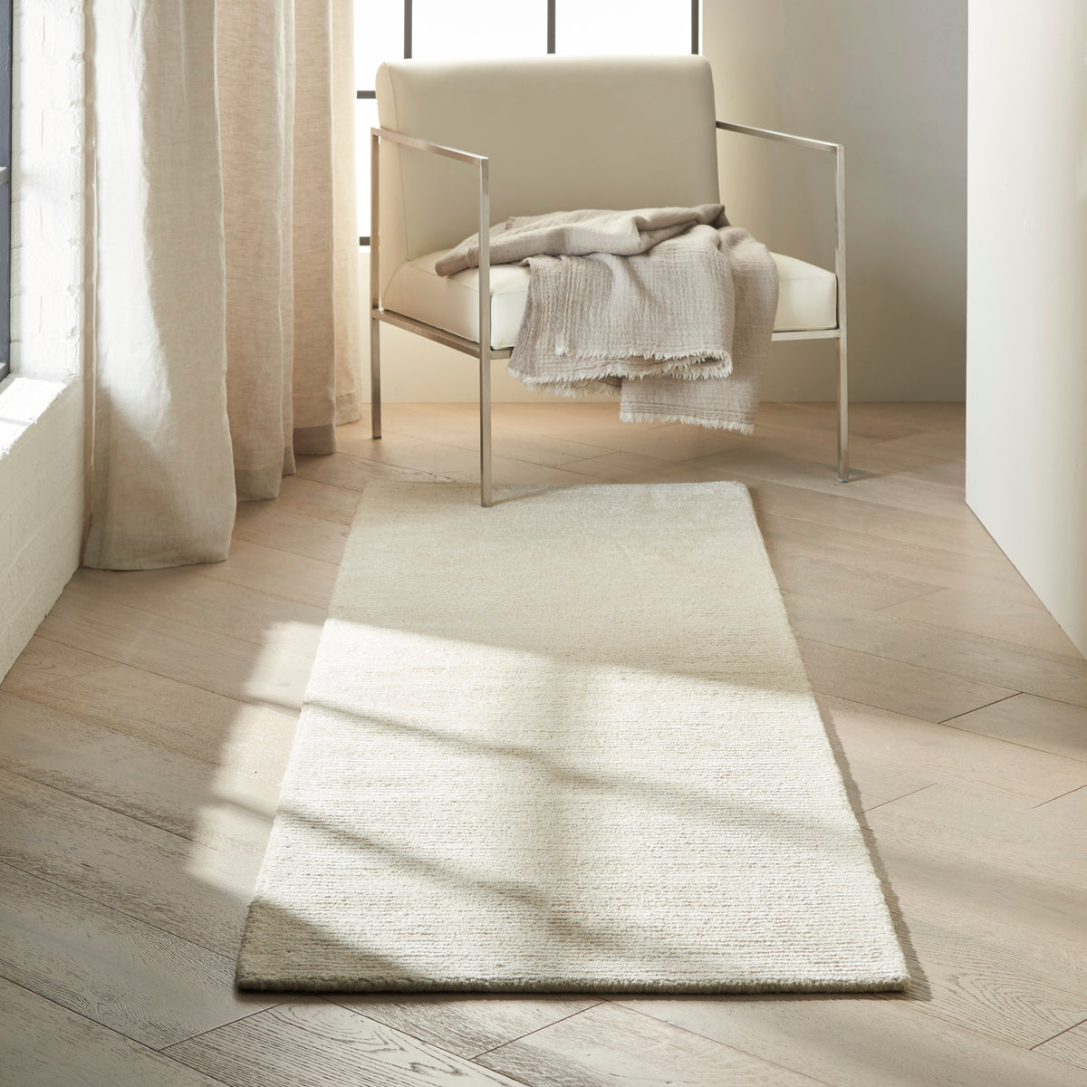 Ravine RAV01 Bone Rug - room scene