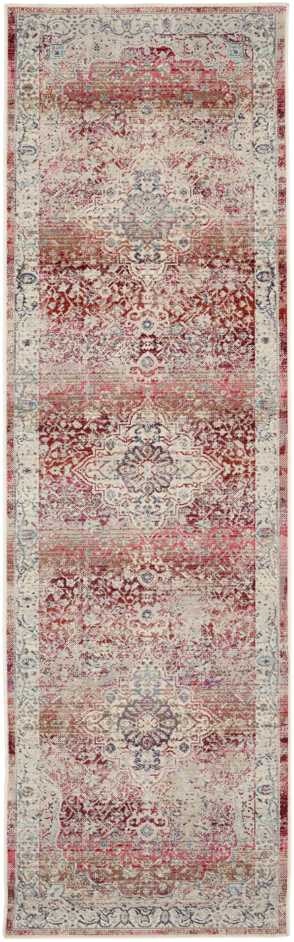 Vintage Kashan VKA07 Red Ivory Rug - Runner