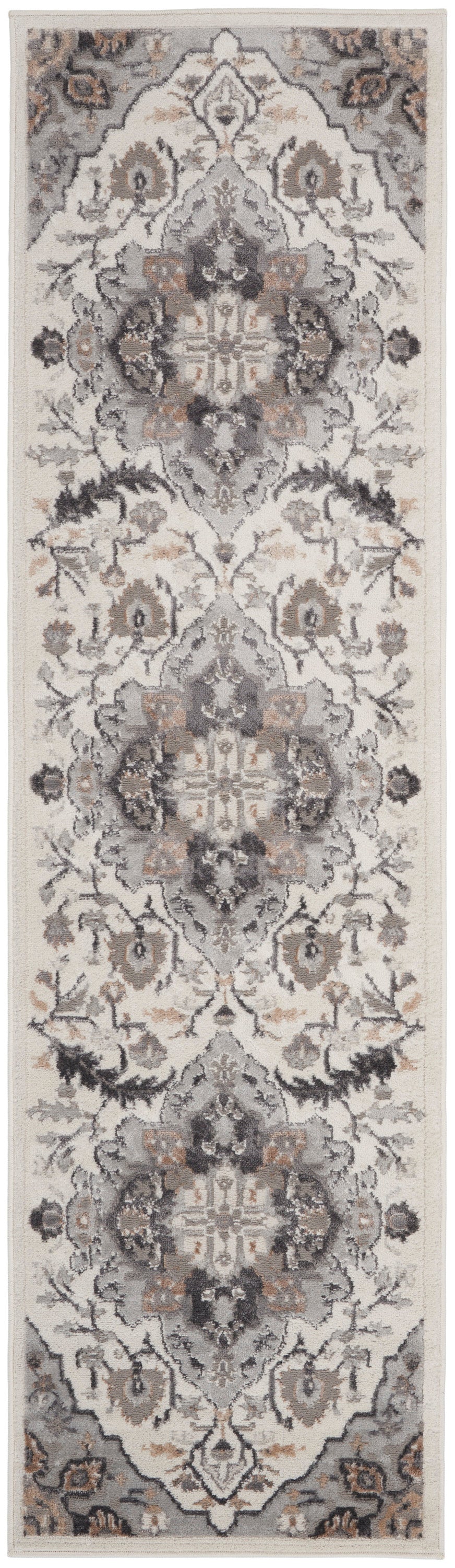 Elation ETN09 Ivory Grey Rug - Runner