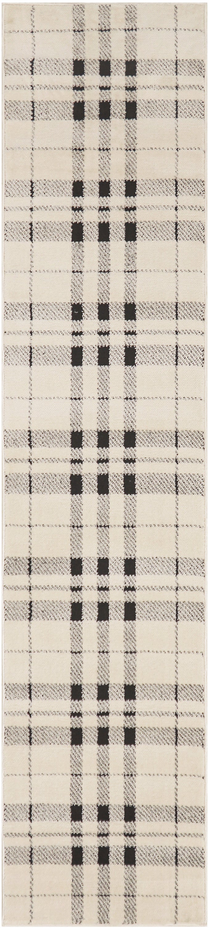 Modern Comfort MNC04 Ivory Black Rug - Runner