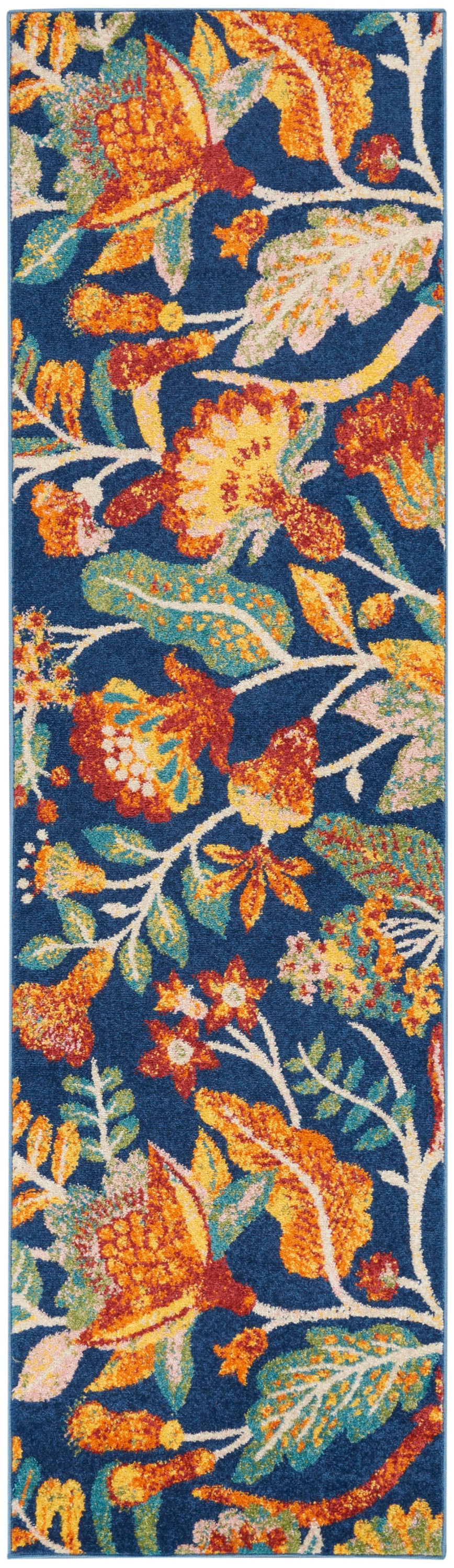 Allur ALR09 Navy Multicolor Rug - Runner