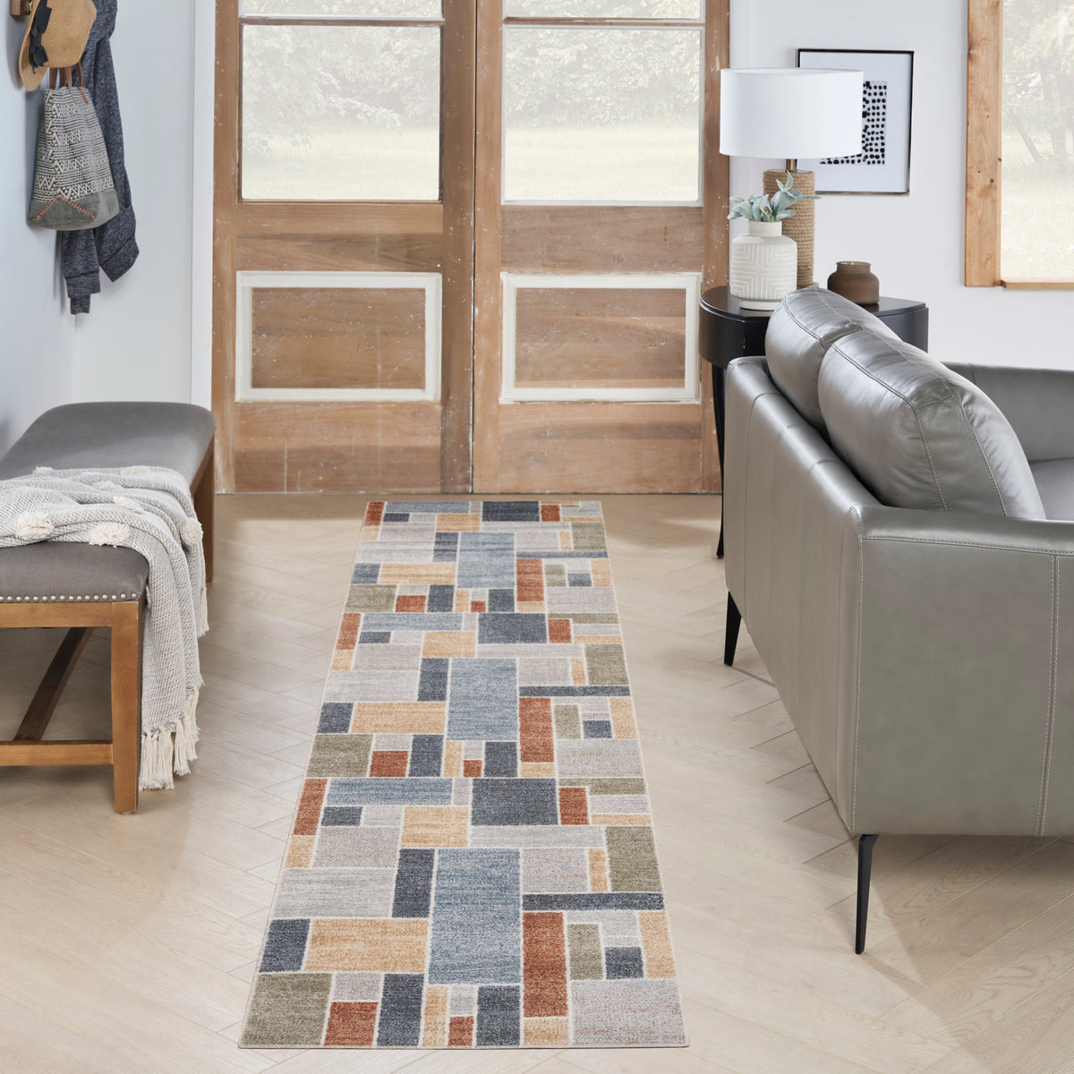 Astra Machine Washable ASW09 Multicolor Rug - room scene