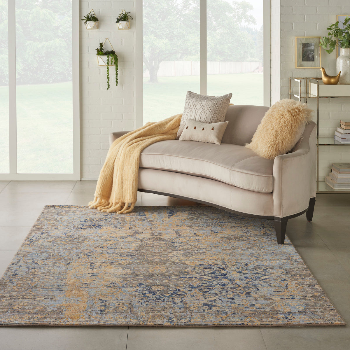 Majestic MST01 Beige Blue Rug - room scene