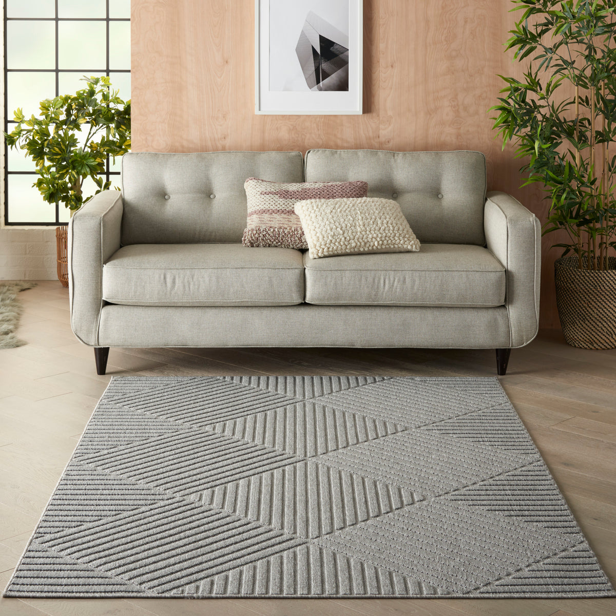 Cozumel CZM05 Light Grey Rug - room scene