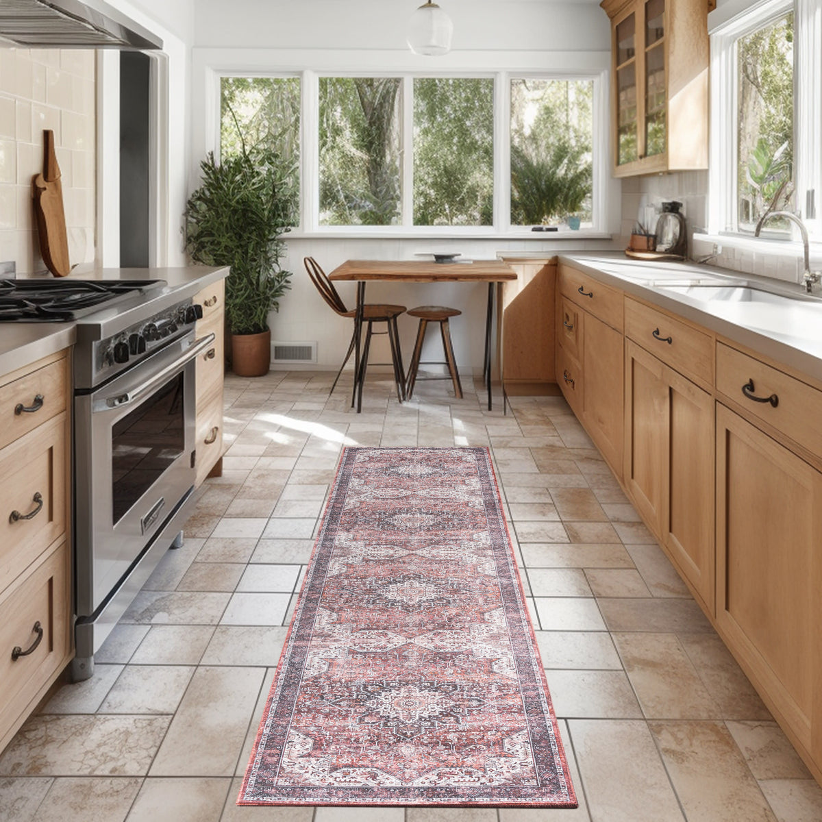 Nourison Washables NWB15 Red Rug - room scene