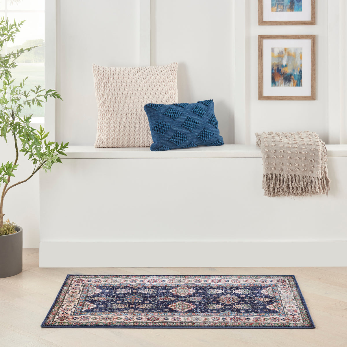 Fulton FUL01 Navy Rug - room scene
