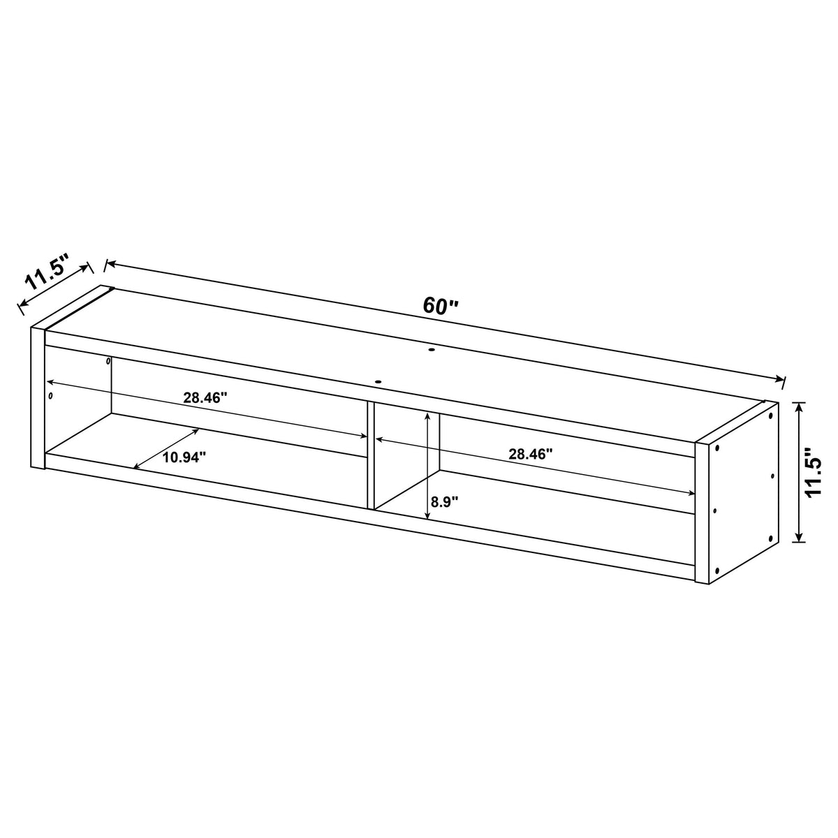 Lewes 4-piece 60-inch TV Entertainment Center Cappuccino