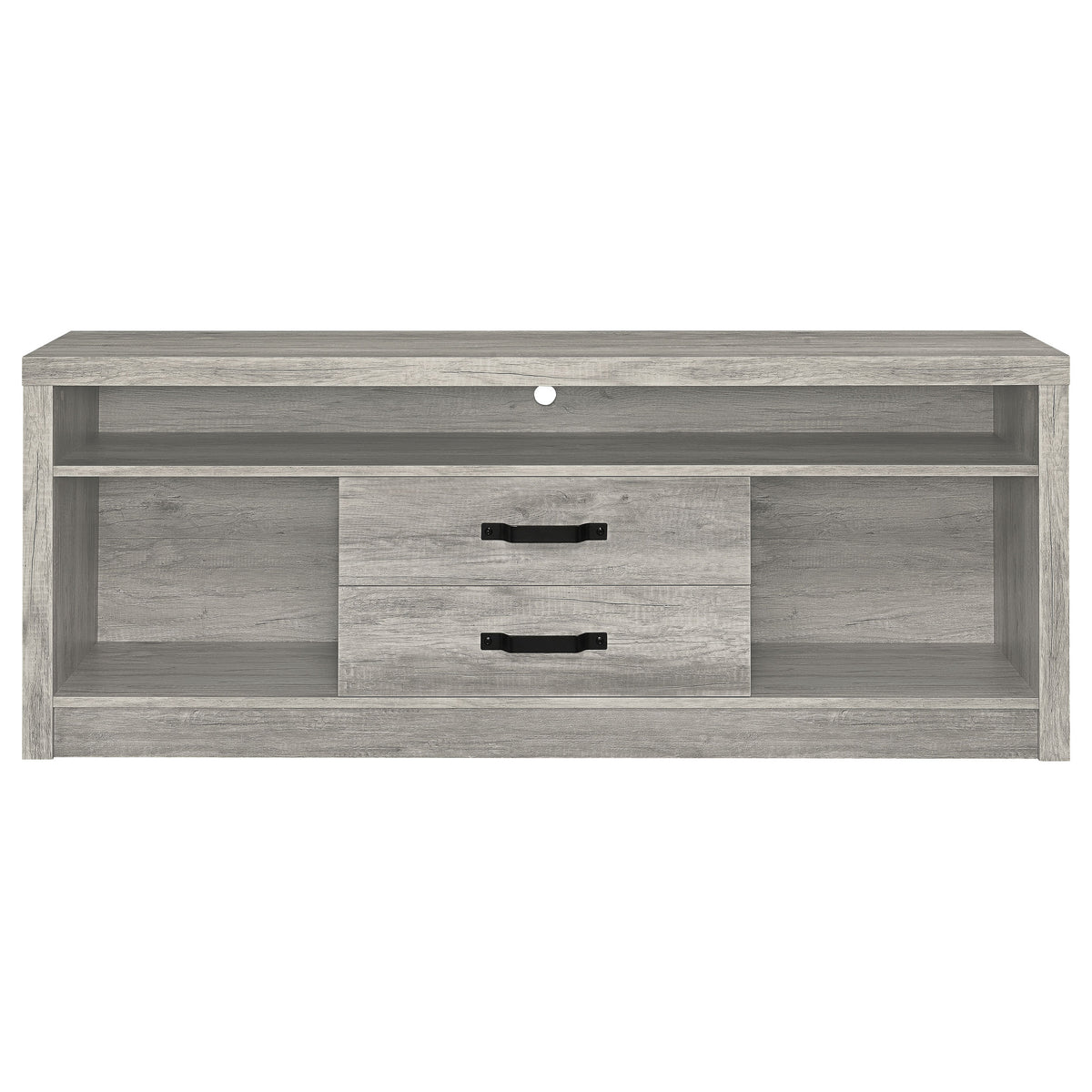 Burke 2-drawer Engineered Wood 59-inch TV Stand Grey Driftwood