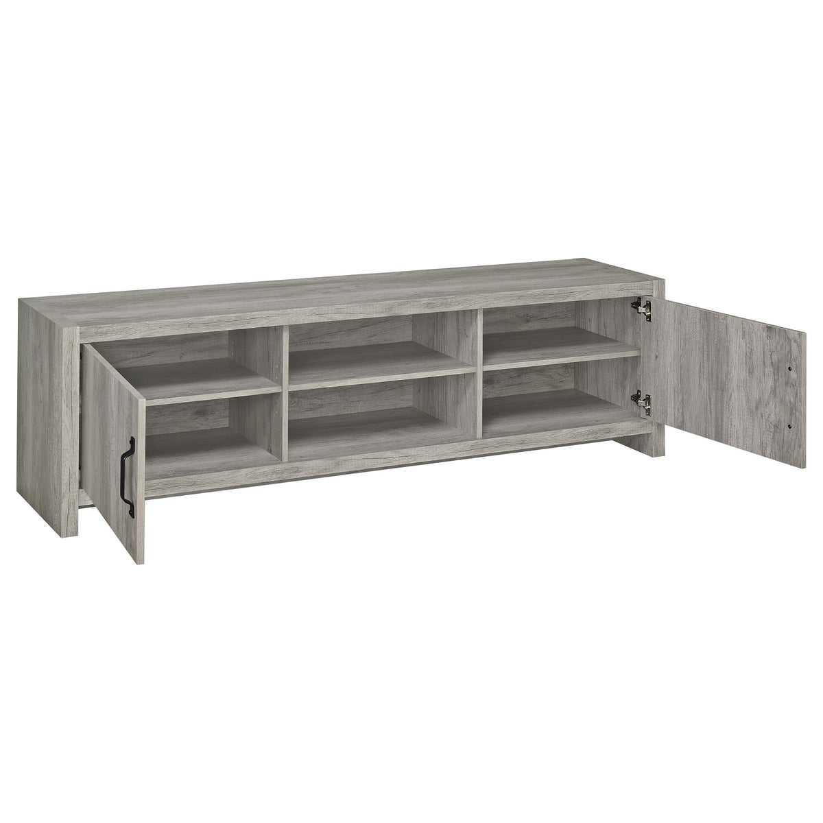 Burke 3-Piece TV Entertainment Center Fits 77-Inch TVs Grey Driftwood