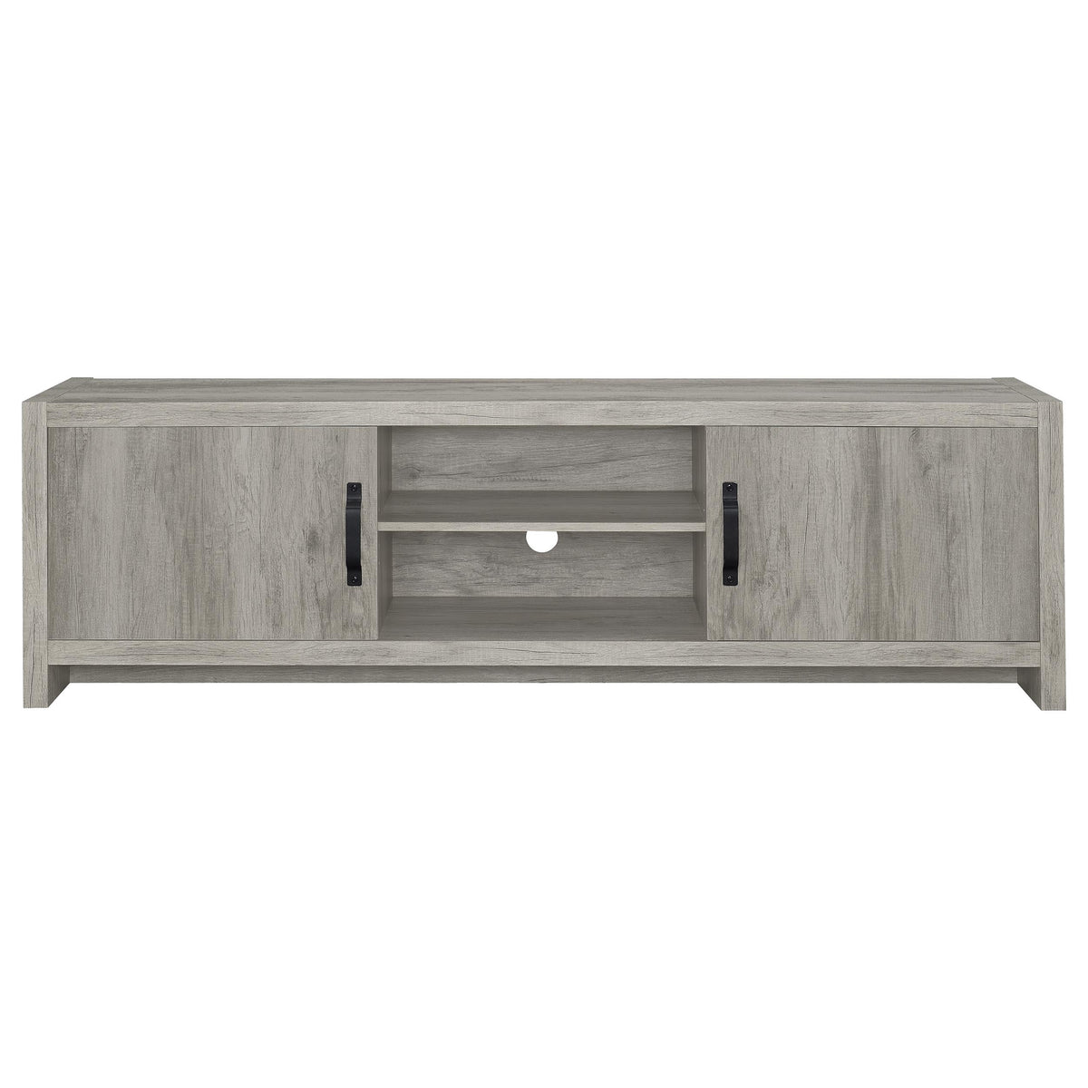Burke 3-Piece TV Entertainment Center Fits 77-Inch TVs Grey Driftwood