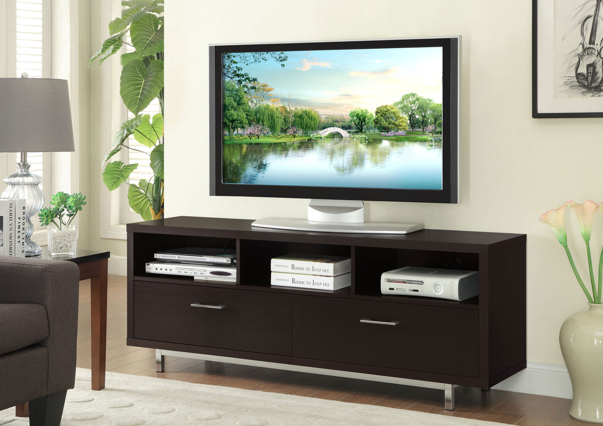Casey 2-drawer Engineered Wood 60-inch TV Stand - Cappuccino