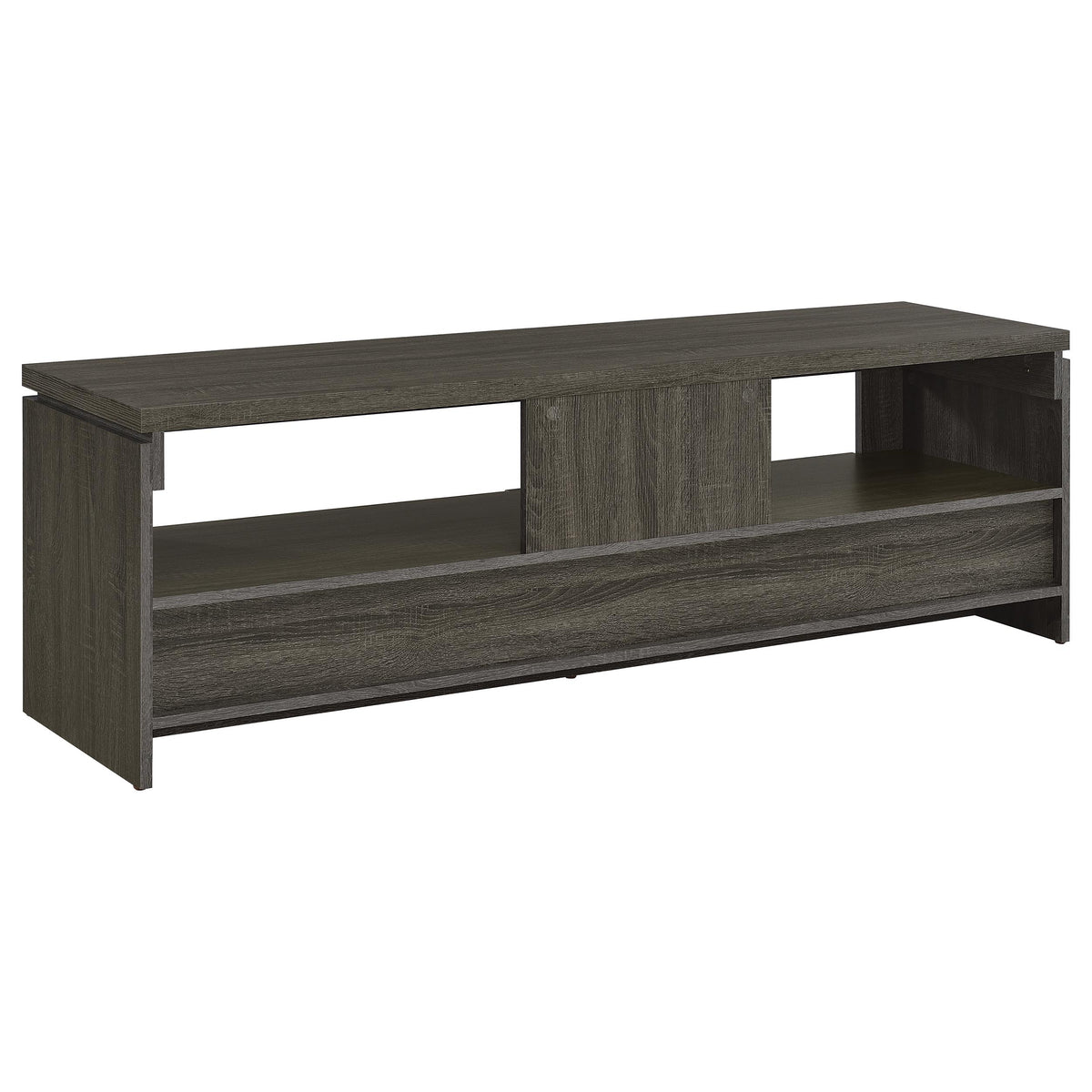 Elkton 2-drawer Engineered Wood 59-inch TV Stand - Weathered Grey