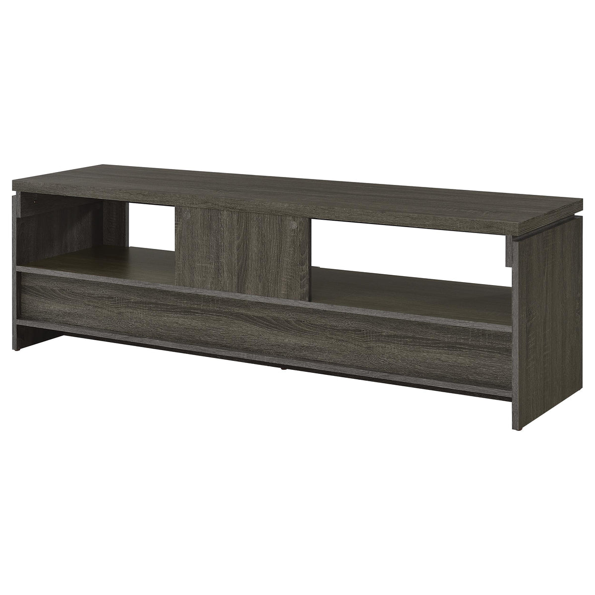 Elkton 2-drawer Engineered Wood 59-inch TV Stand - Weathered Grey