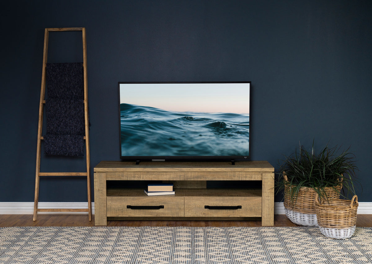 Elkton 2-drawer Engineered Wood 59-inch TV Stand - Mango