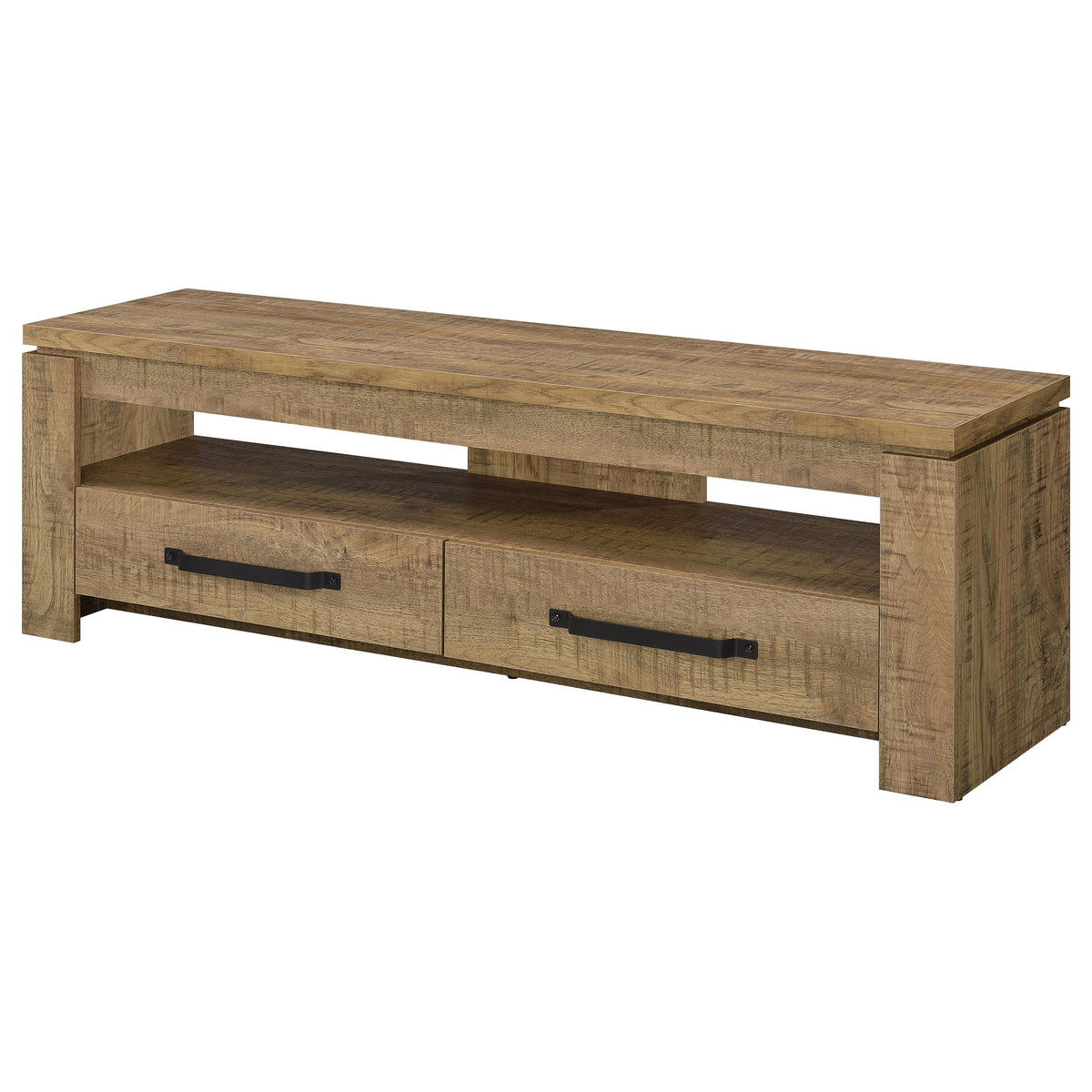Elkton 2-drawer Engineered Wood 59-inch TV Stand - Mango