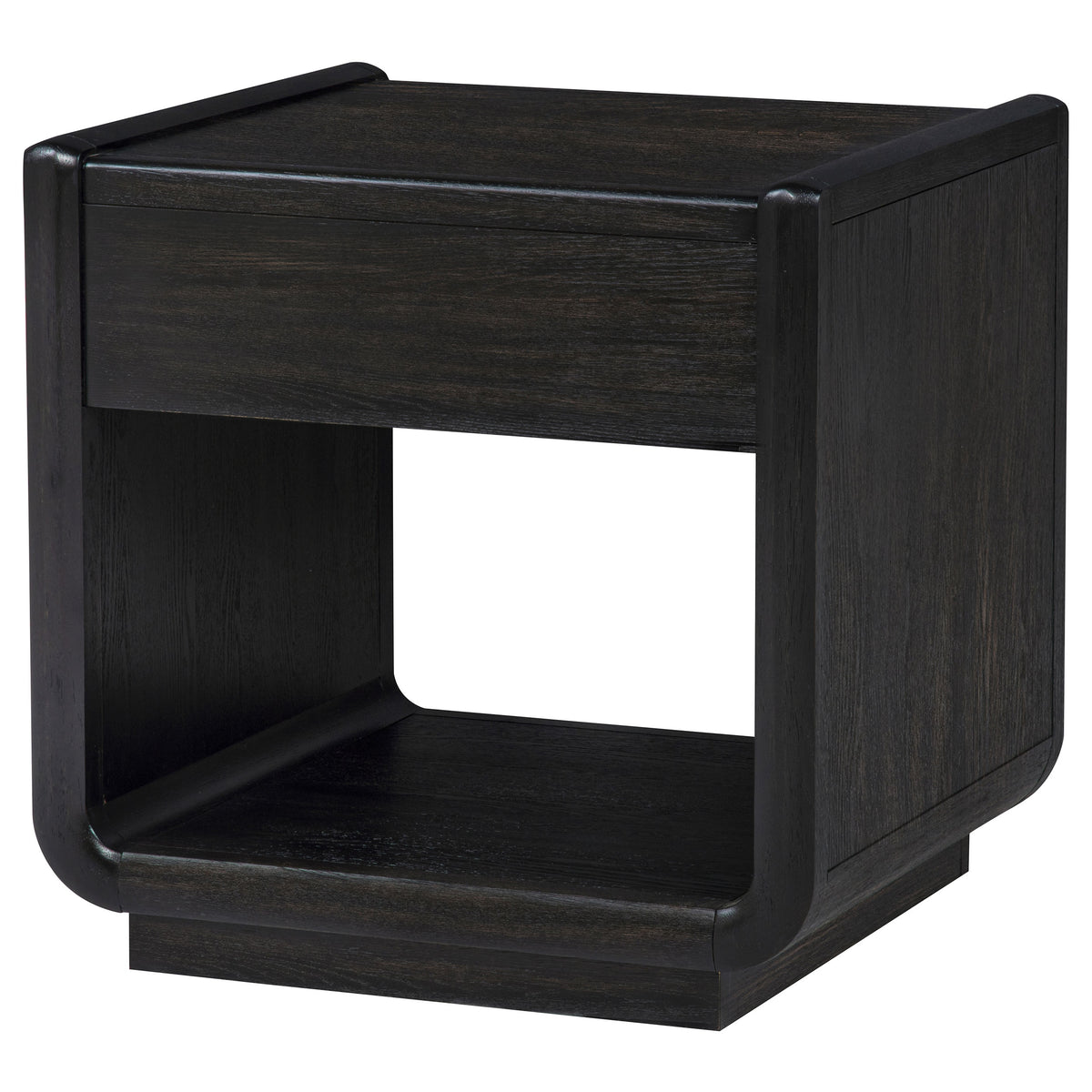 Leandro 1-drawer Wood Occasional Side End Table Burnished Black