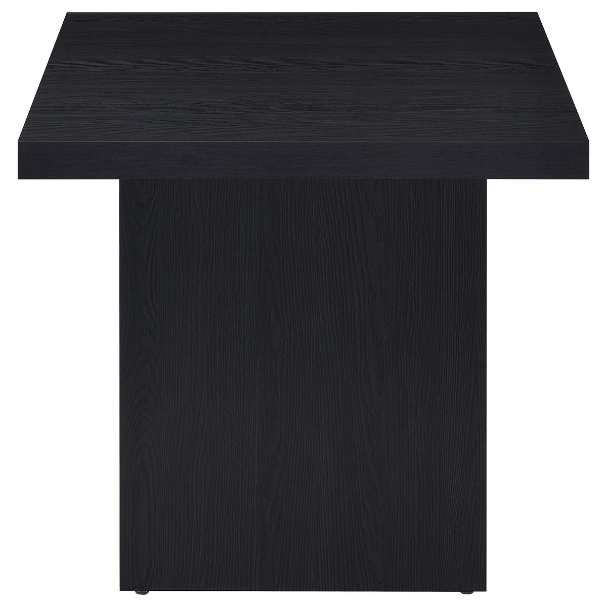 Devar Square Engineered Laminate End Side Table Black