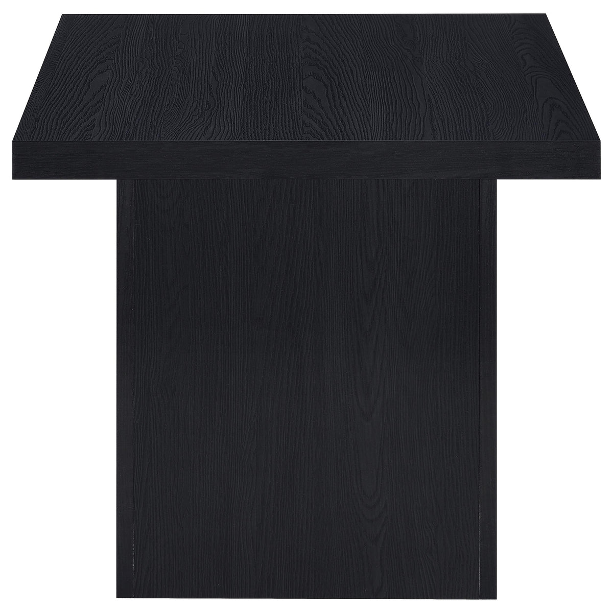 Devar Square Engineered Laminate End Side Table Black