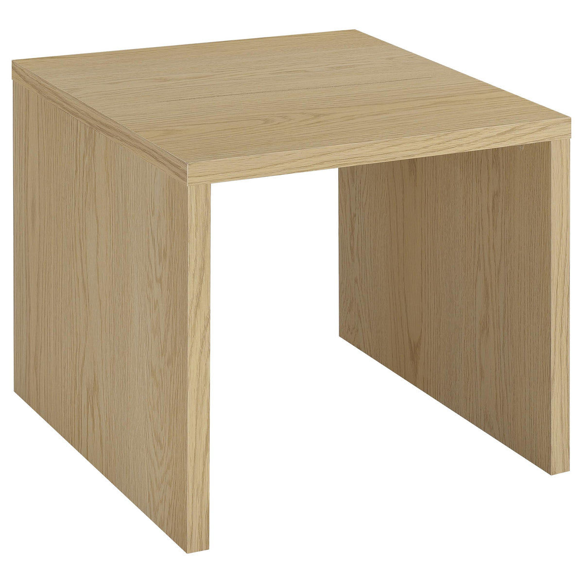 Canoga Engineered Wood Accent Side End Table - Light Oak