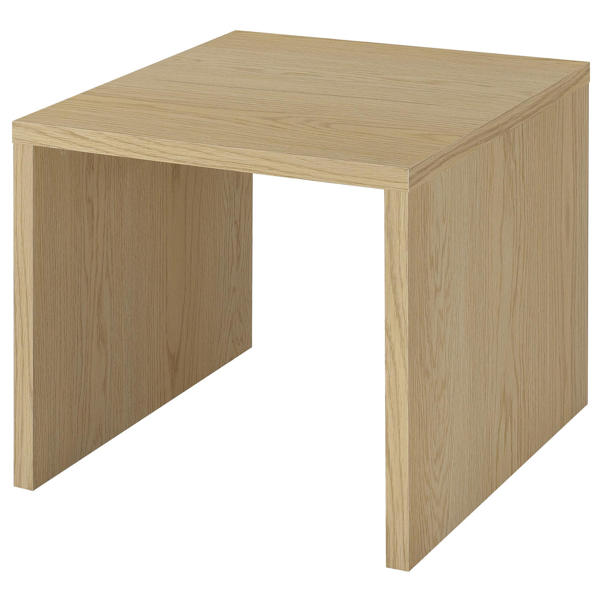 Canoga Engineered Wood Accent Side End Table - Light Oak
