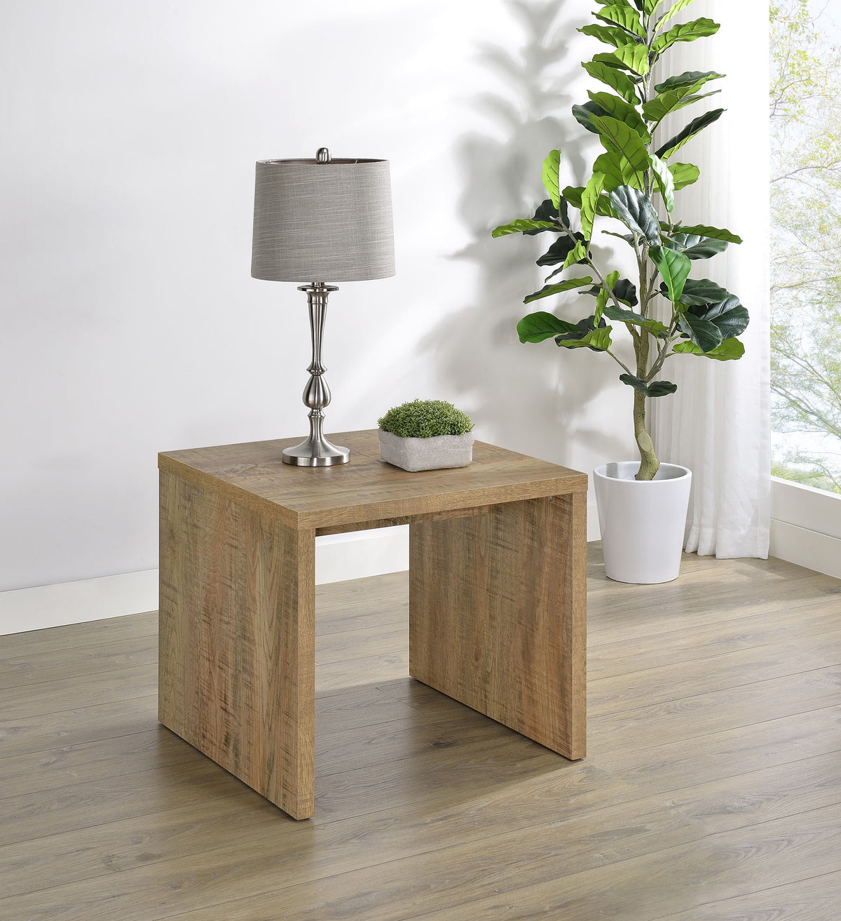 Canoga Engineered Wood Accent Side End Table - Mango