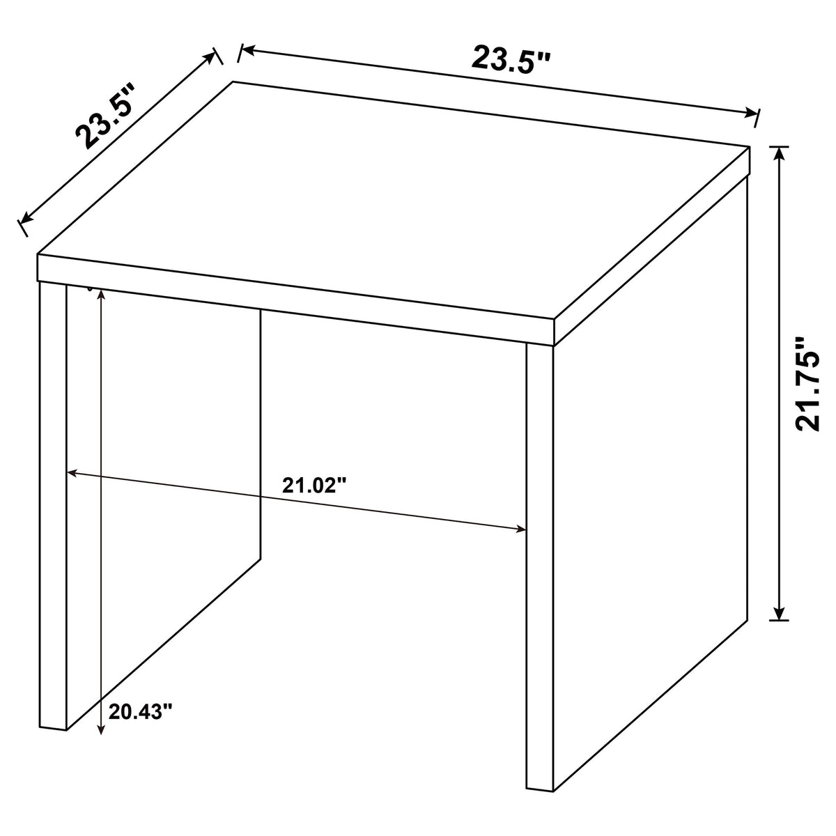 Canoga Engineered Wood Accent Side End Table - Mango