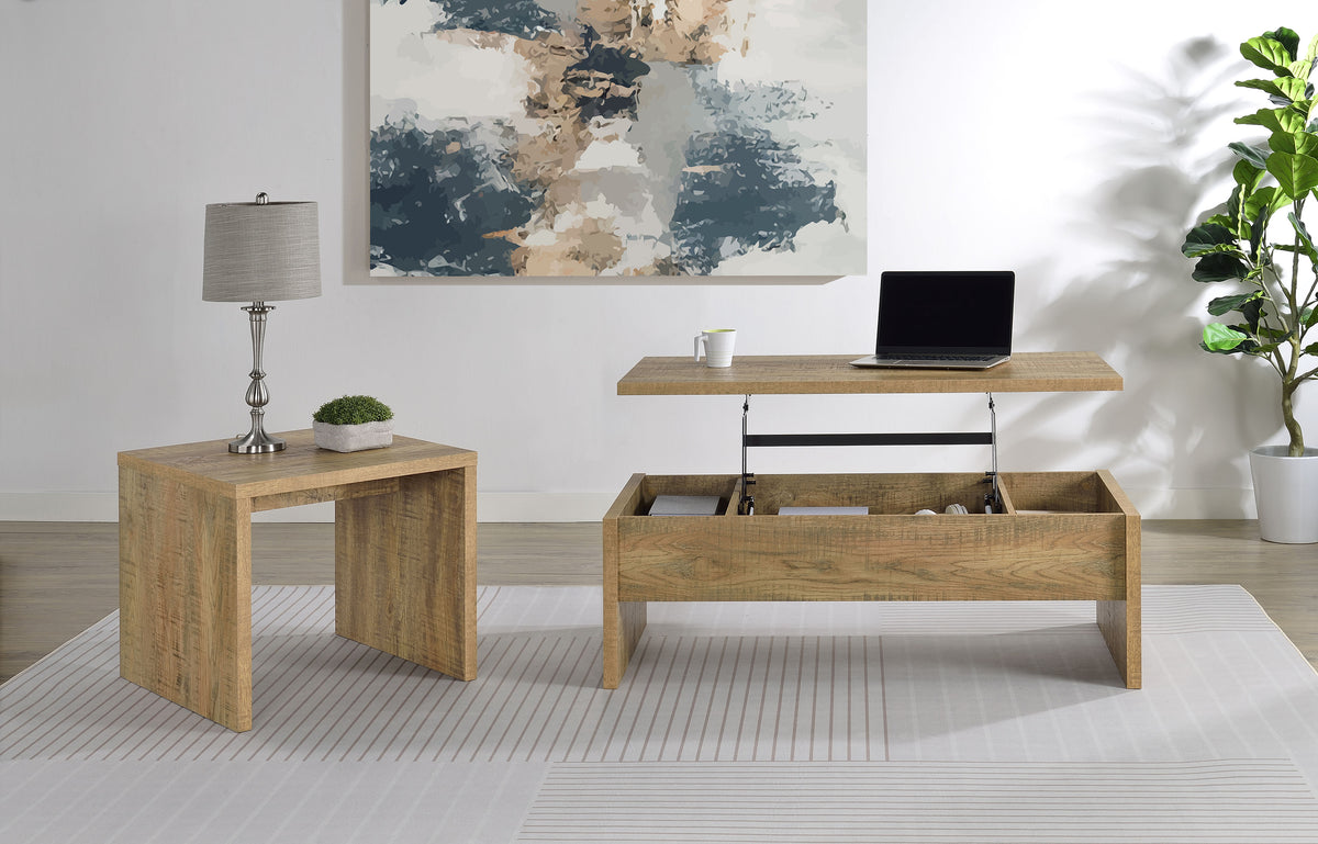 Canoga Engineered Wood Accent Side End Table - Mango