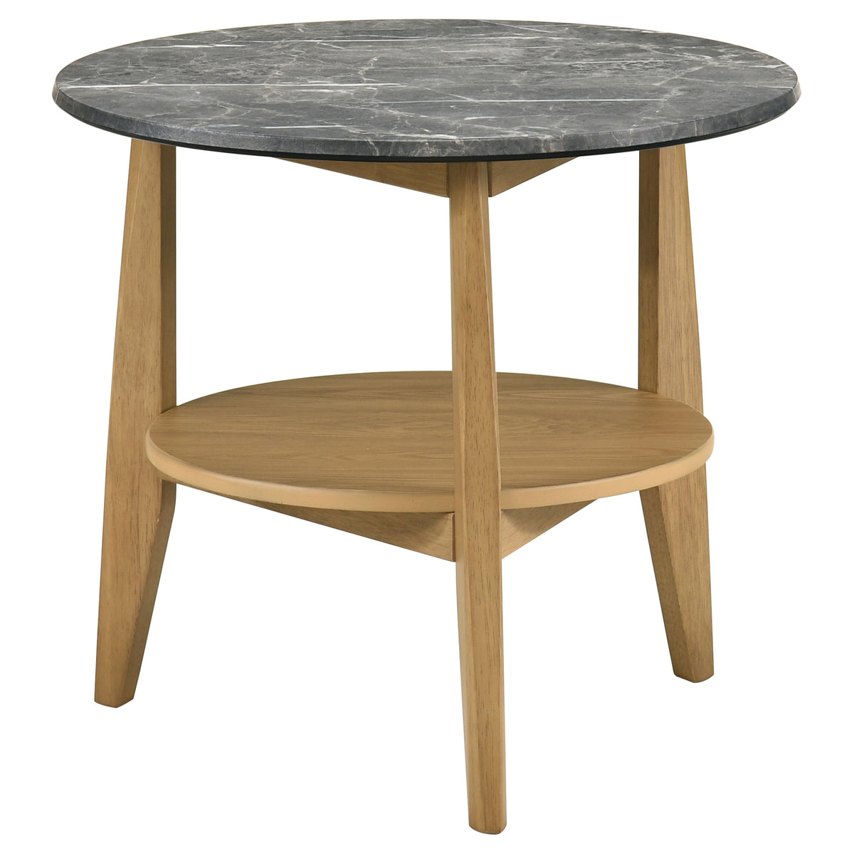 Bradley 2-Piece Round SmartTop™ Coffee Table Set Grey - Grey and Natural