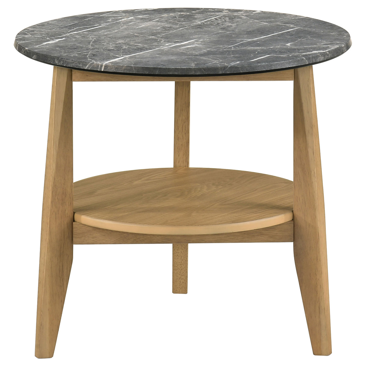 Bradley 2-Piece Round SmartTop™ Coffee Table Set Grey - Grey and Natural