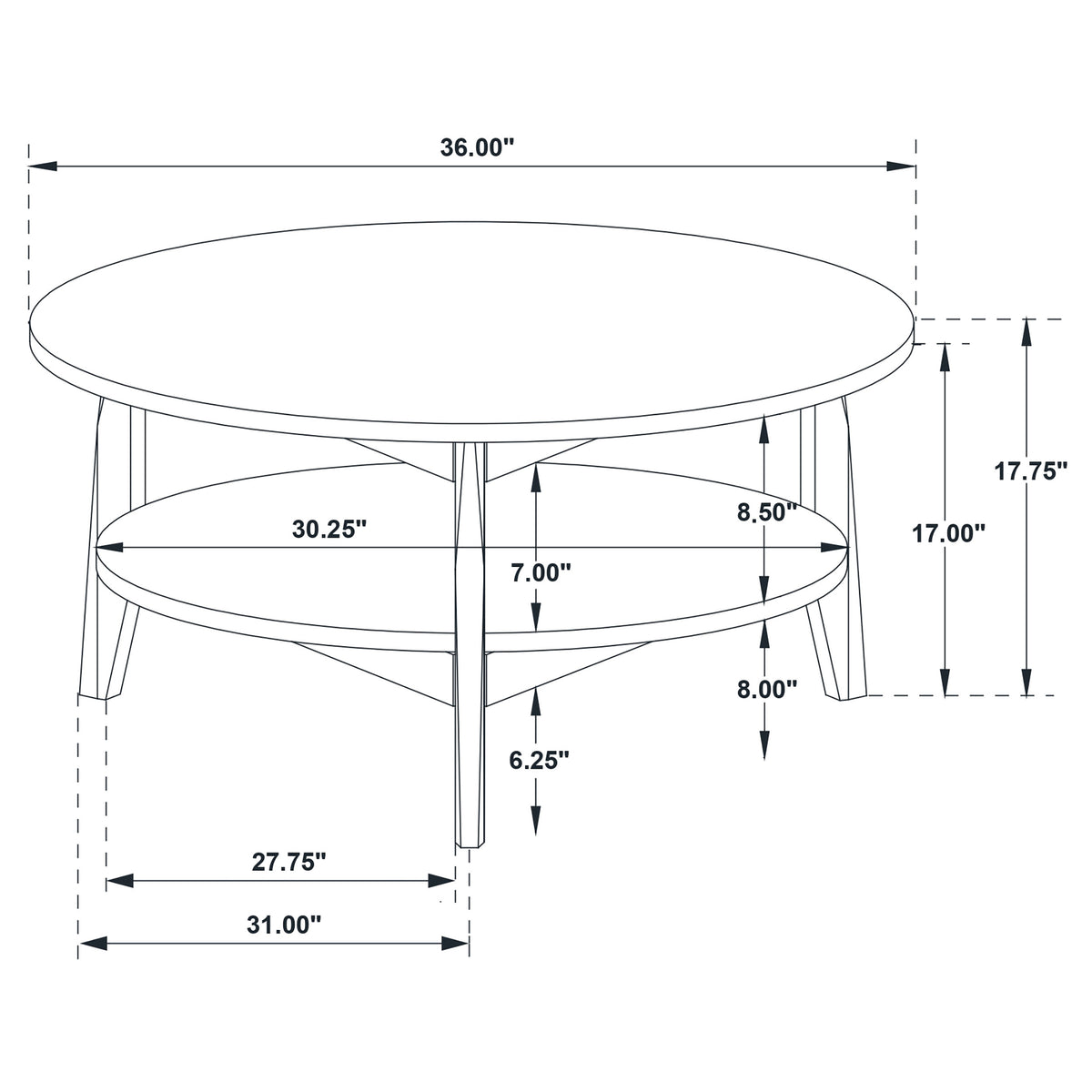Bradley 2-Piece Round SmartTop™ Coffee Table Set Grey - Grey and Natural