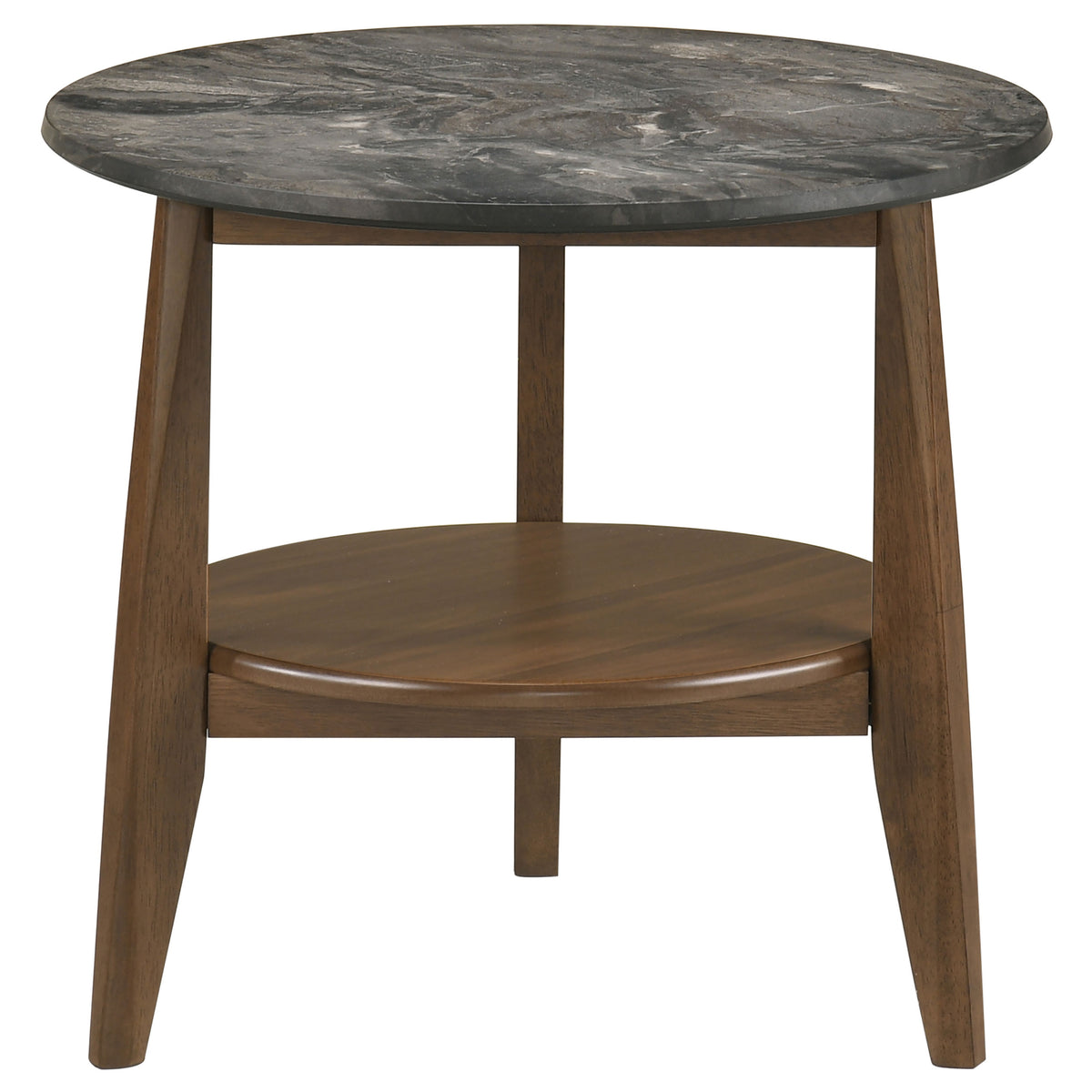 Bradley 2-Piece Round SmartTop™ Coffee Table Set Grey - Smokey Grey and Dark Brown