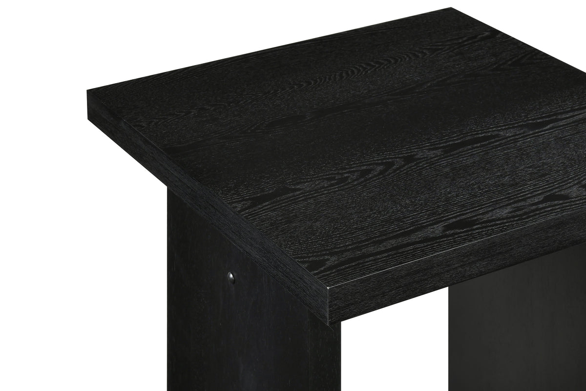 Decker Square Occasional Side End Table - Black