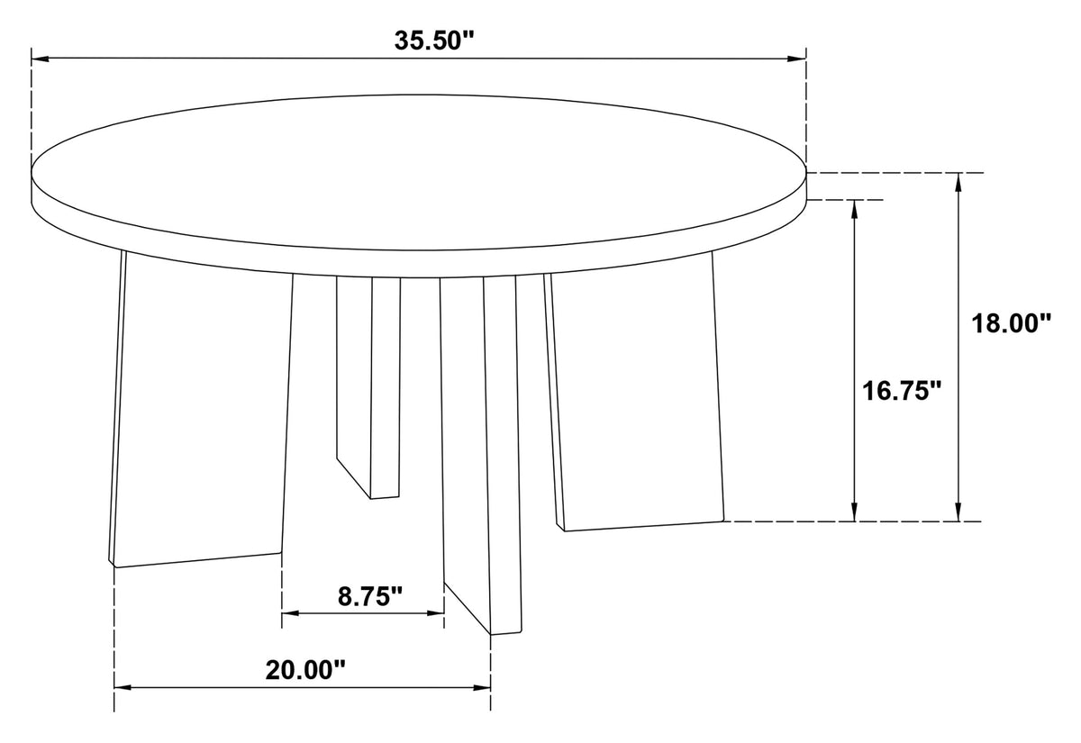 Strouse 2-Piece Round Coffee and End Table Set - Natural Oak